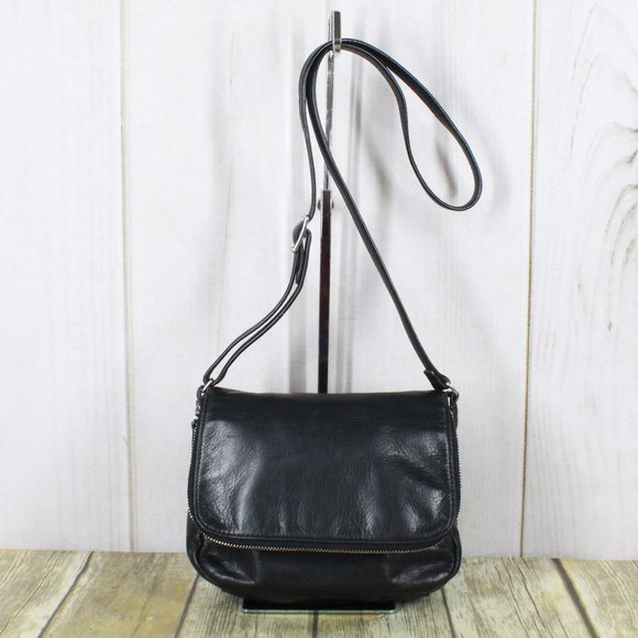 margot Handbags - MARGOT Black Leather Crossbody Shoulder Bag